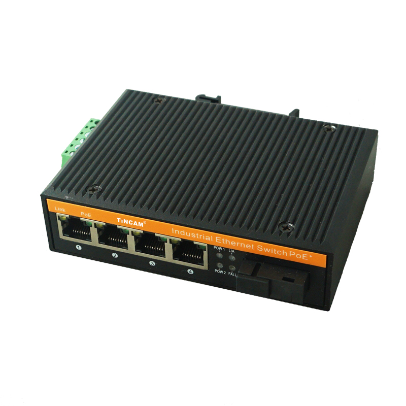 10/100M1光4電 單模單纖 工業級交換機